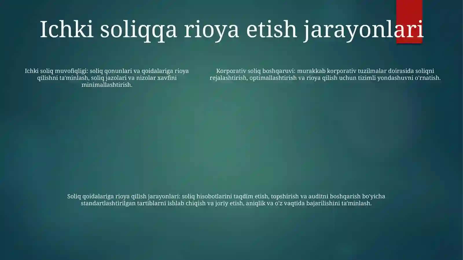 Korporativ Tuzilmalarda Soliq Menejmentini Tashkil Etish 4