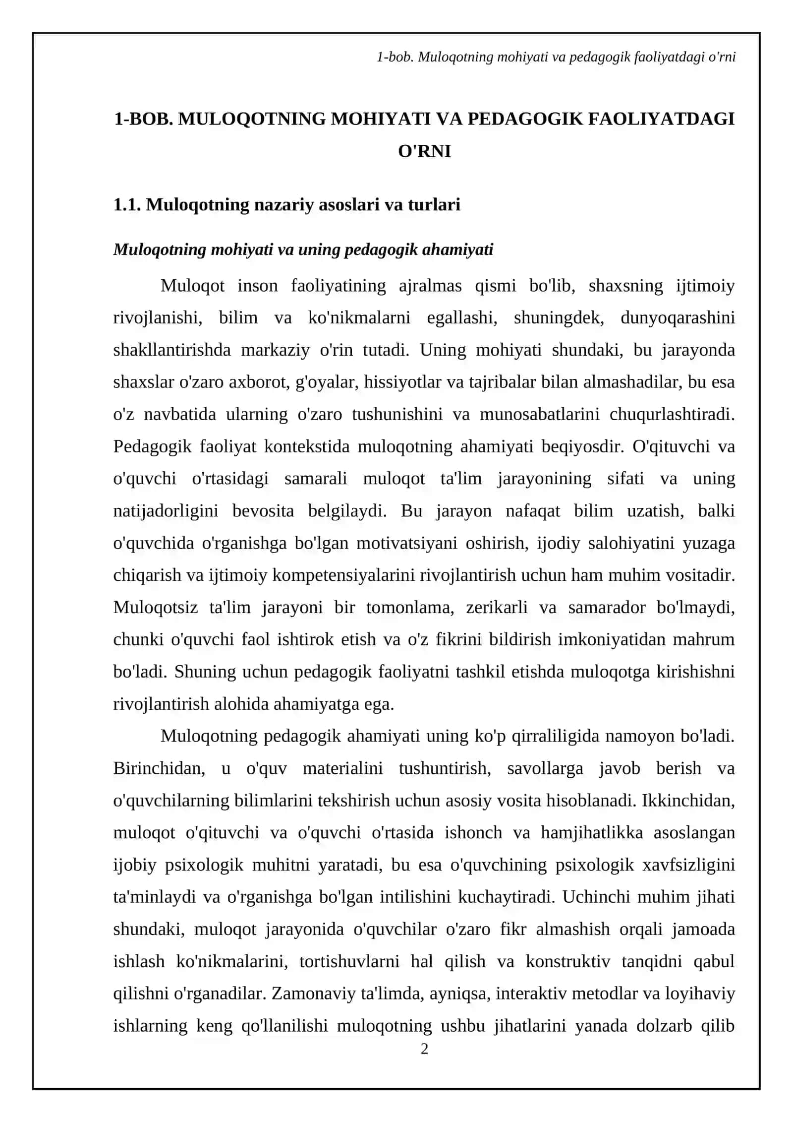 Pedagogik faoliyatni tashkil etishda muloqotga kirishishni rivojlantirish 4