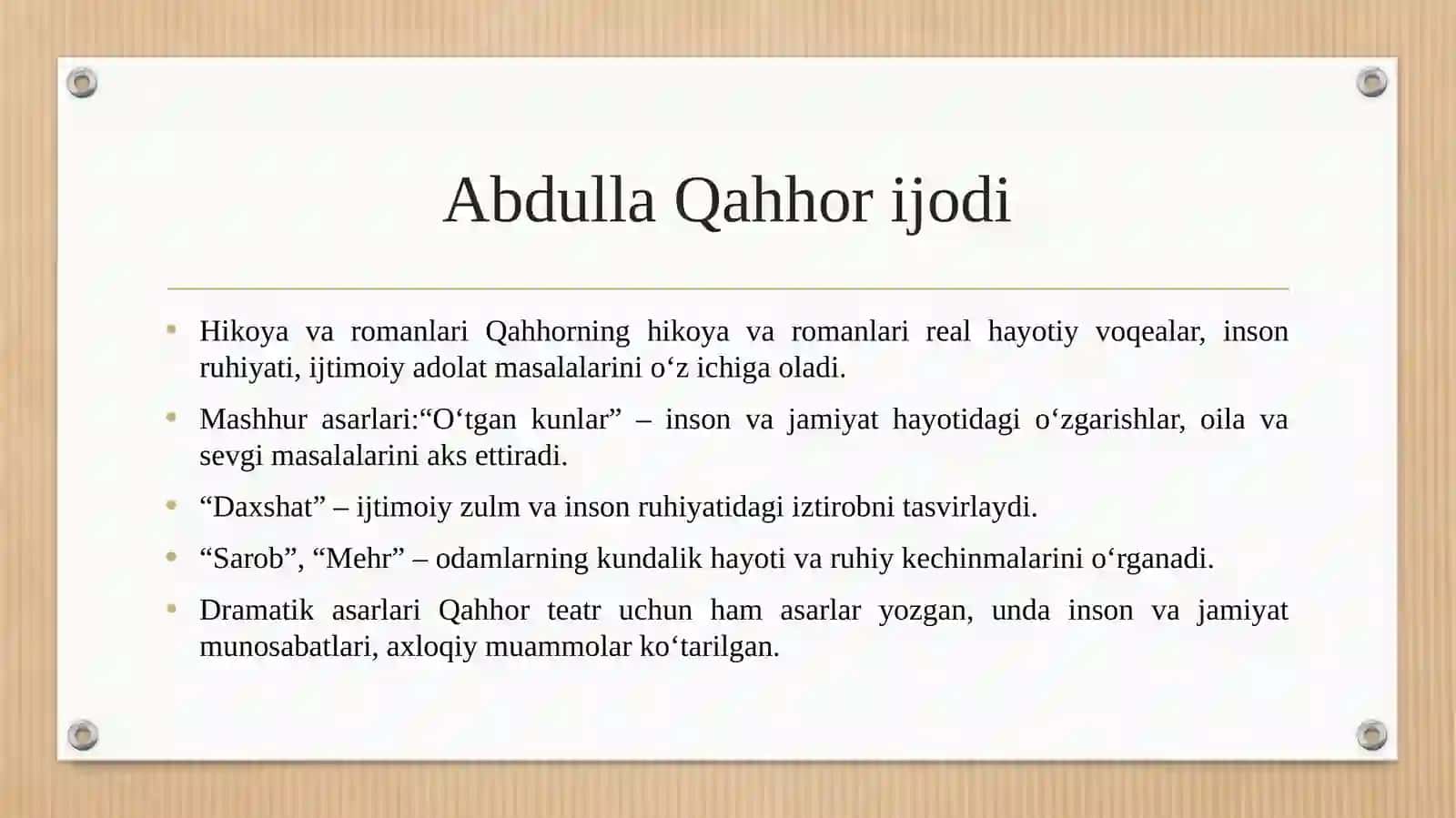 Abdulla Qahhorning Daxshat hikoyasi 4