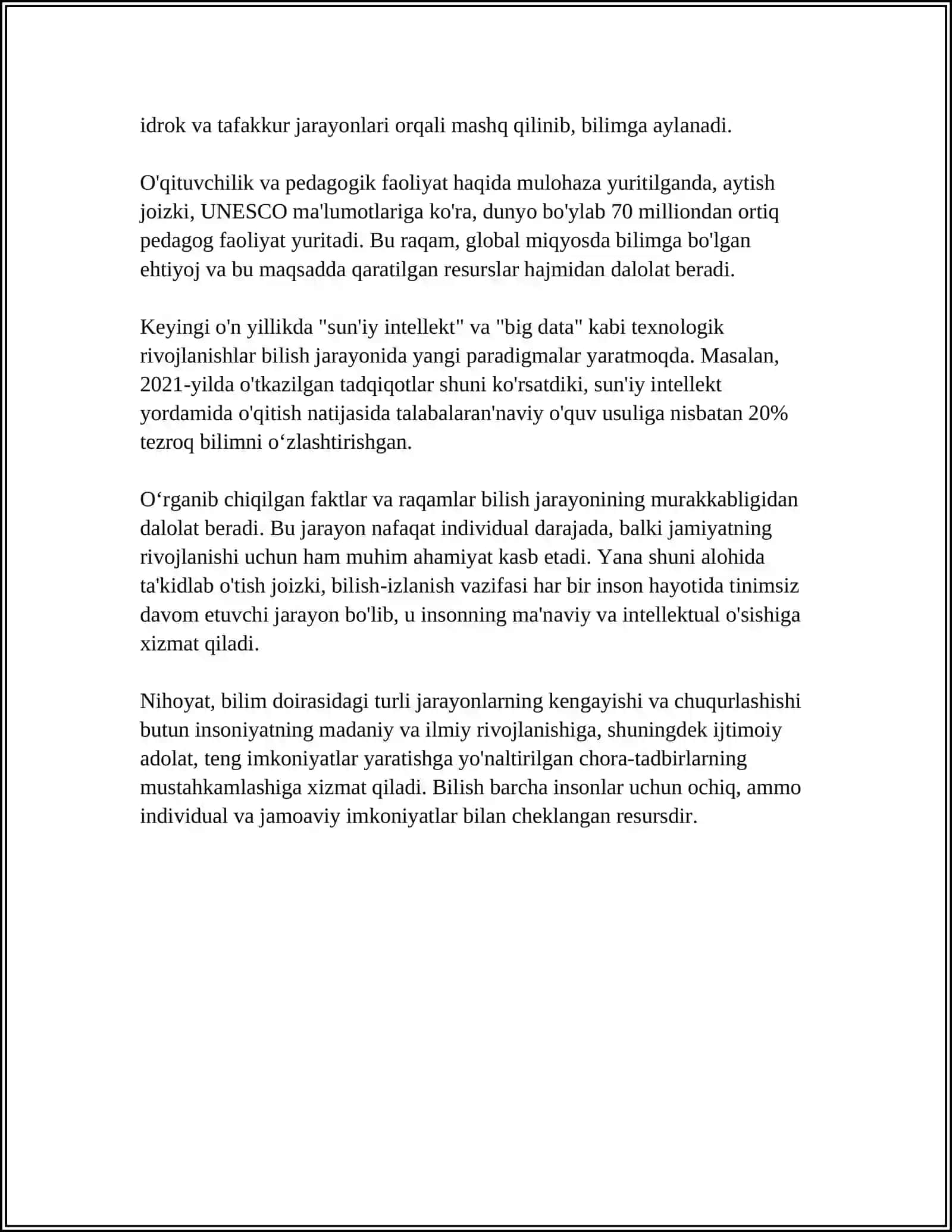 BILISH FALSAFASI (GNOSEOLOGIYA) 4