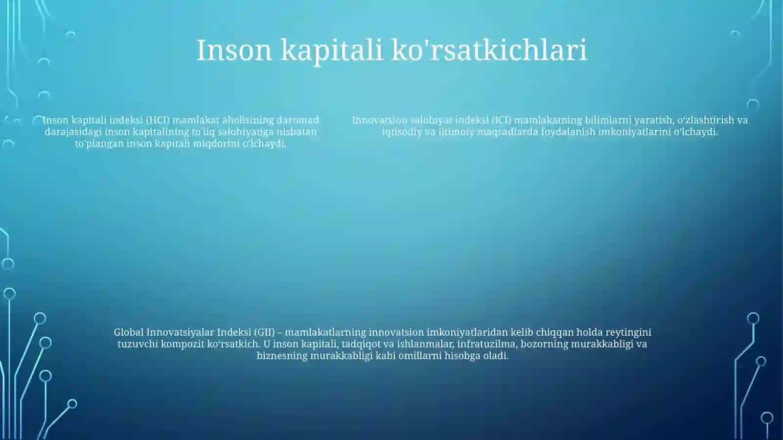 Mamlakatning Innovatsion Rivojlanishini Belgilovchi Korsatkichlar Tizimi 4