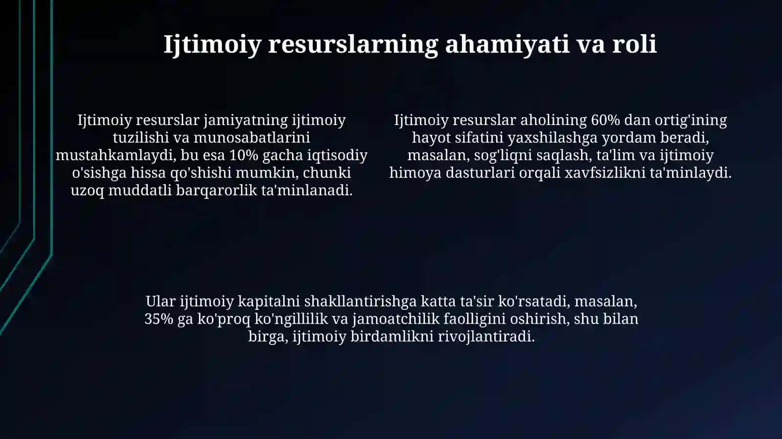 Ijtimoiy resurslar ularni boshqarish yoʻllari 4
