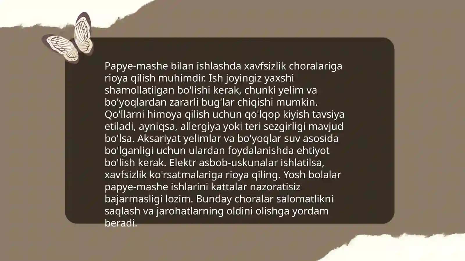 Pape mashe usuli 4