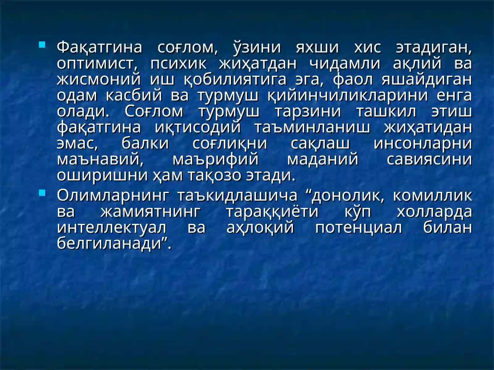 Инсон саломатлиги ва зарарли одатлар 4