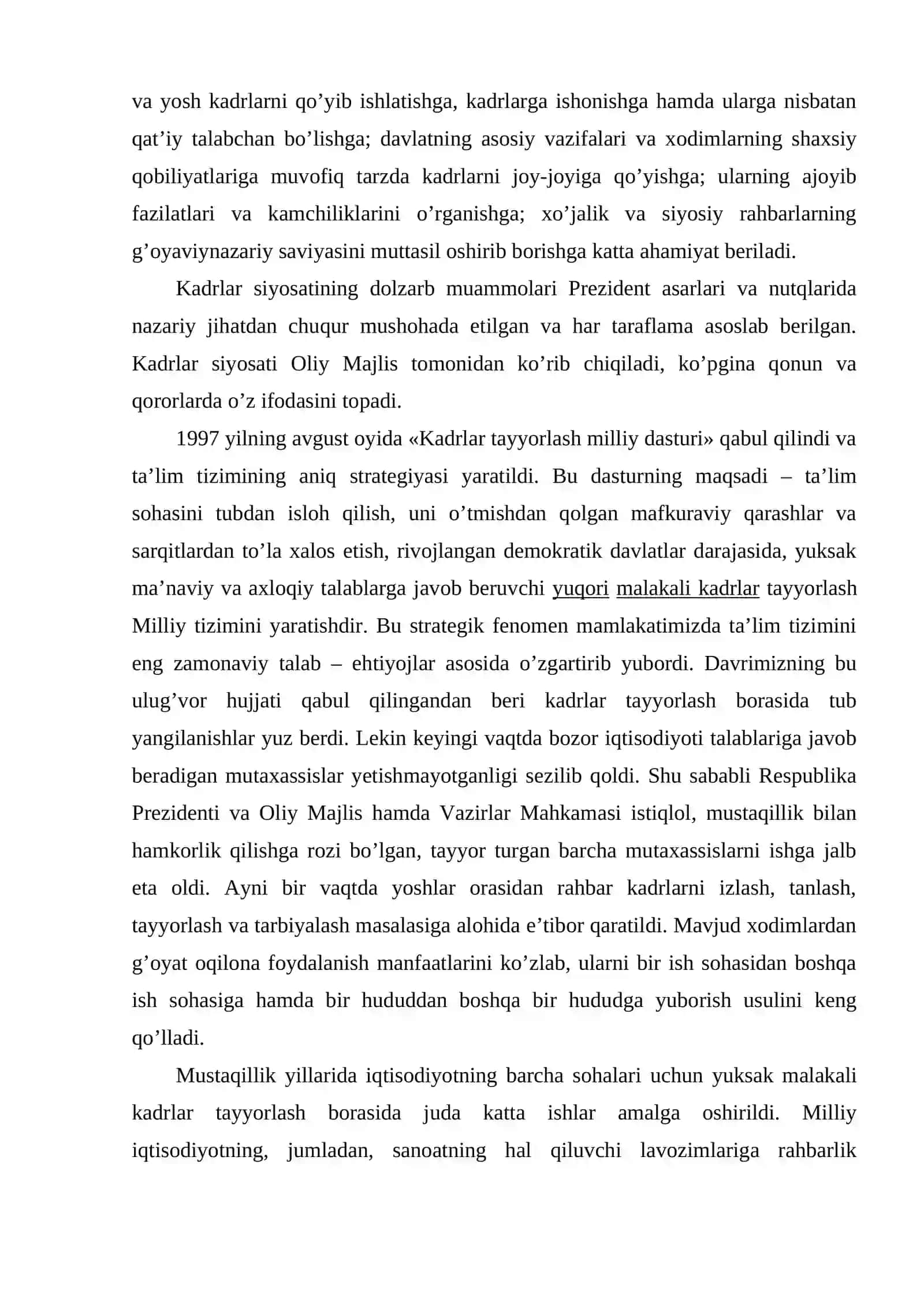 Sanoatda kadrlar va mehnatga haq to’lash 4