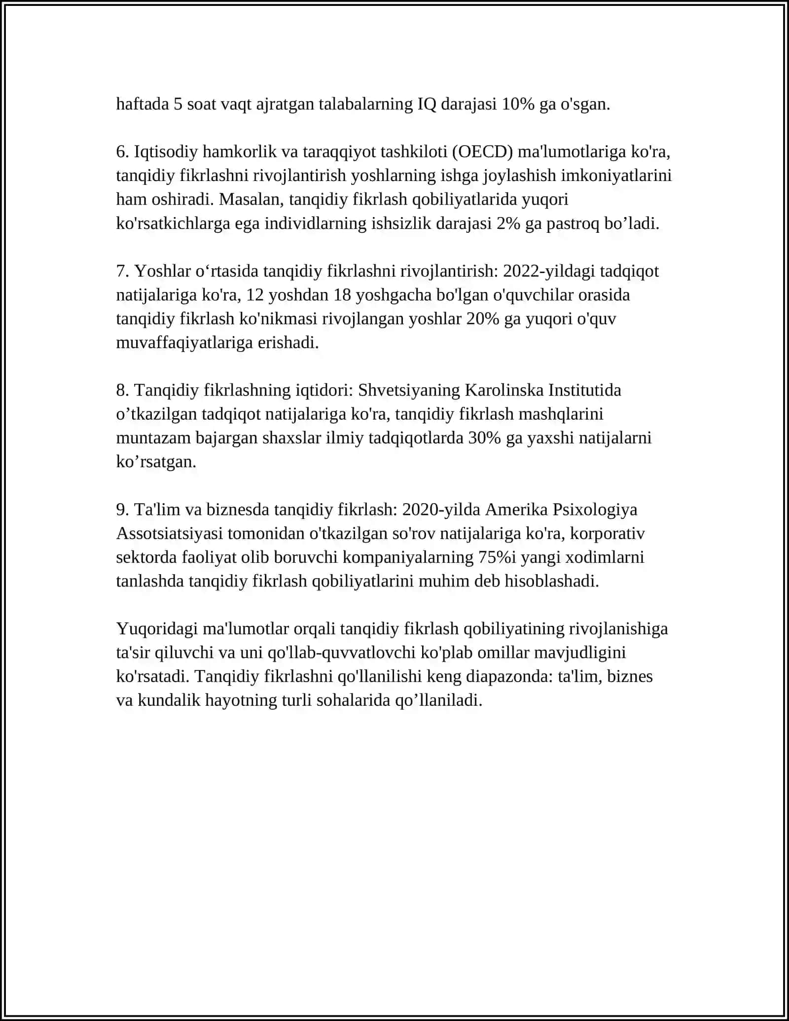 TALABALARNING FIKRLASH QOBILIYATINI OSHIRISH YOʻLLARI VA USULLARI 4
