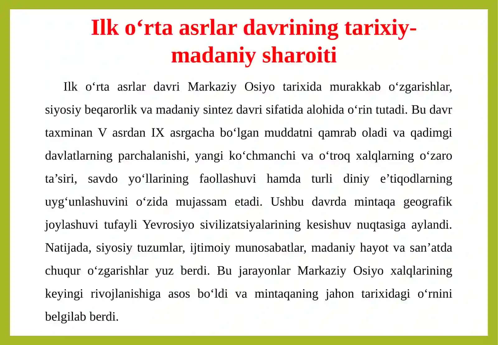 Ilk o'rta asrlarda san'at rivoji 4