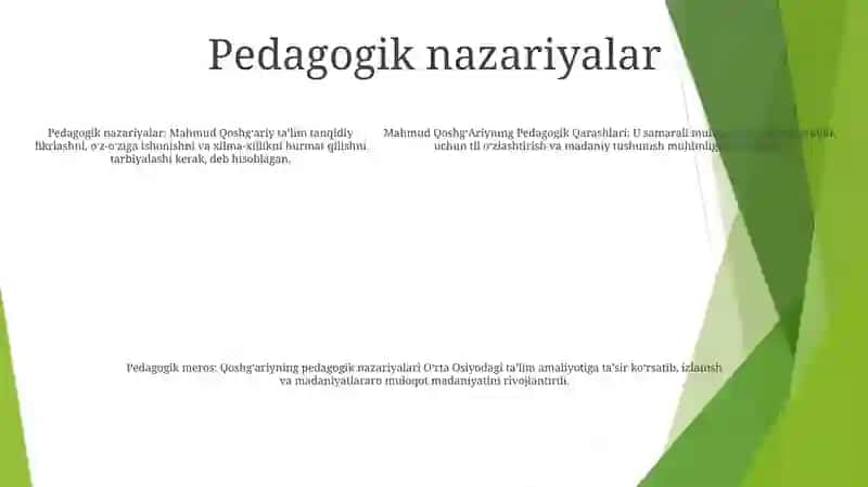 Mahmud QoshgʻAriyning Pedagogik Qarashlari 4