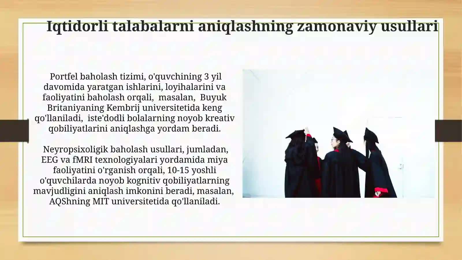 Isteʼdodli oʻquvchilarni aniqlash vaularnitarbiyalash 4