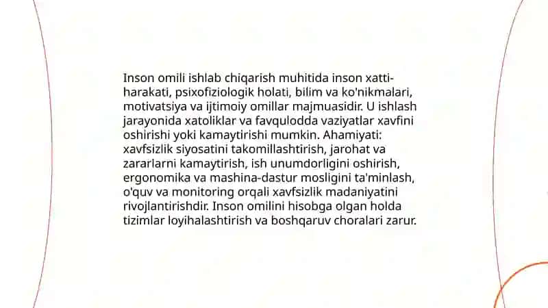 Hayot faoliyati xavfsizligini taminlash asoslari 4
