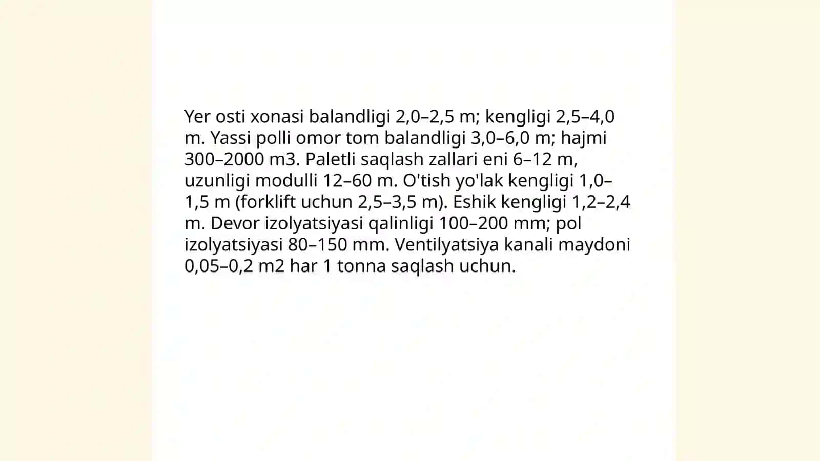 Kartoshka karam va boshqa sabzavotlarni saqlash uchun omorlar 4