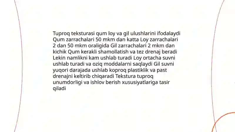 Tuproq va uning tabiiy xususiyatlari 4