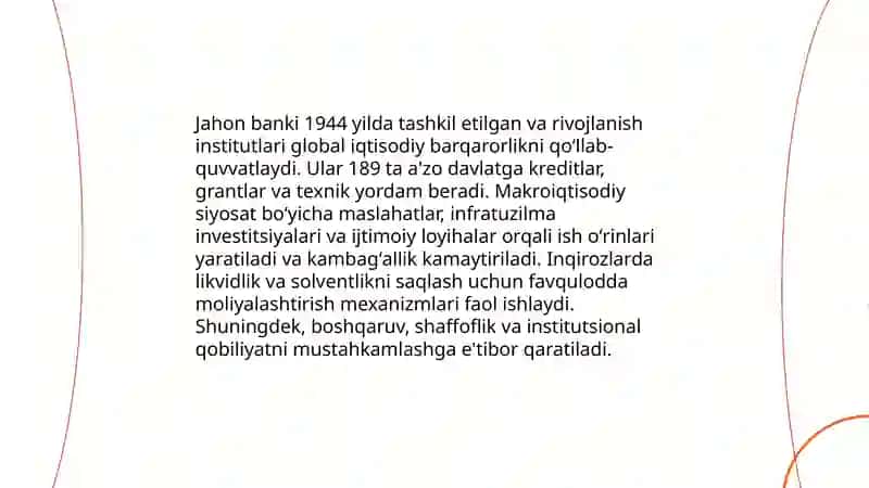 Iqtisodiy xavsizlikni taminlashda xalqaro tashkilotlarning oʻrni va roʻli 4
