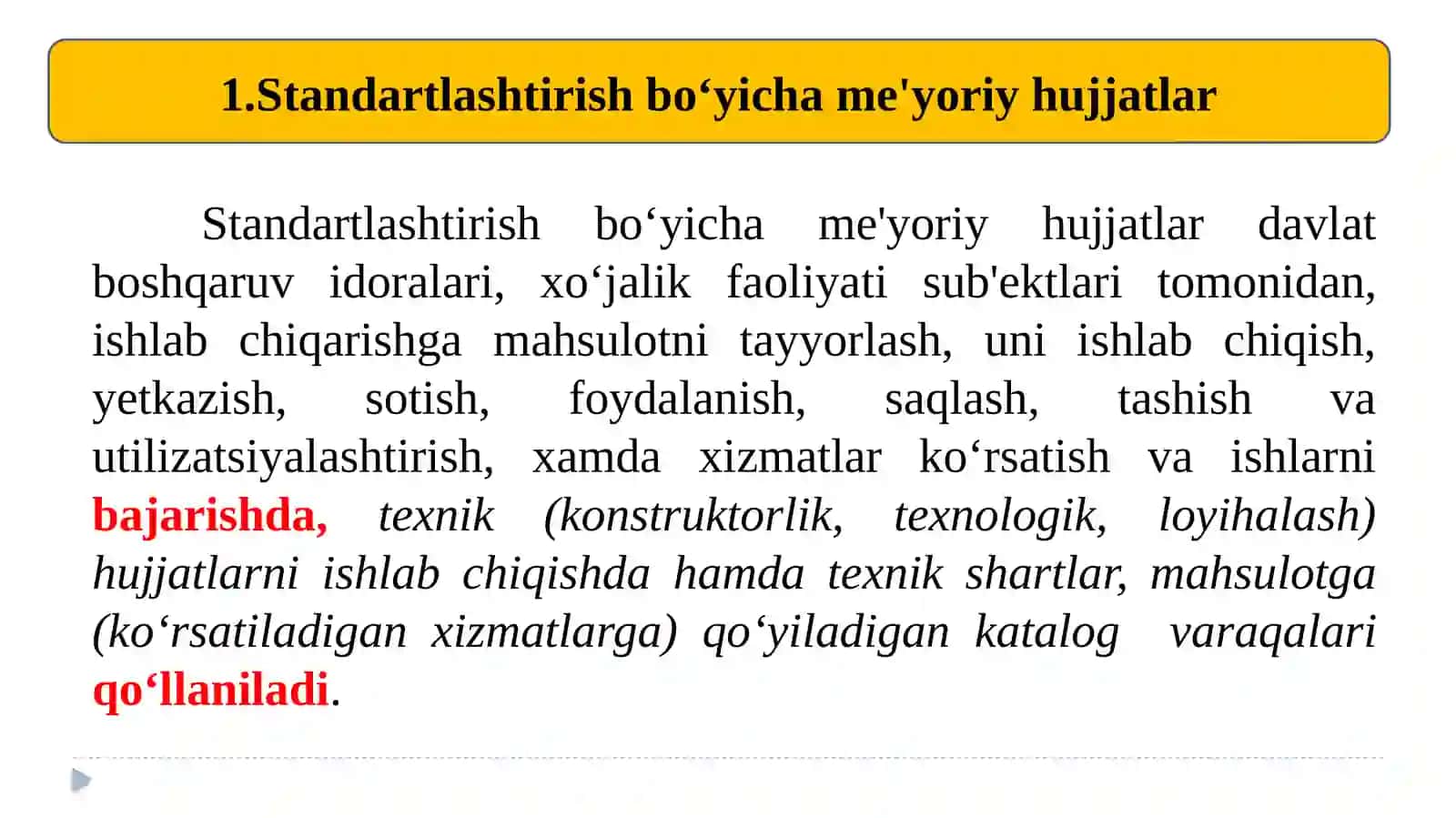 METROLOGIYA, STANDARTLASHTIRISH VA SERTIFIKATLASH 4
