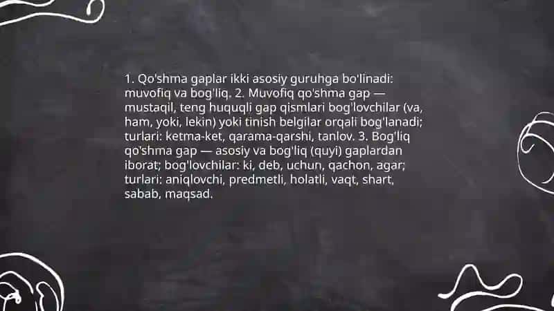 Sintaktik tahlil. Qo'shma gap tahlili 4