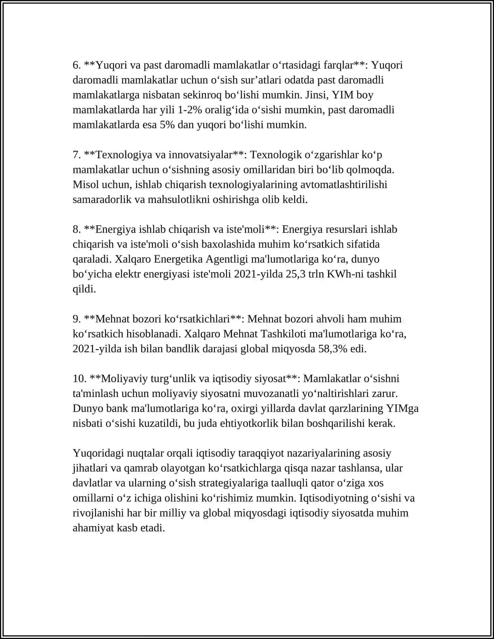 Iqtisodiy taraqqiyot nazariyalari 4