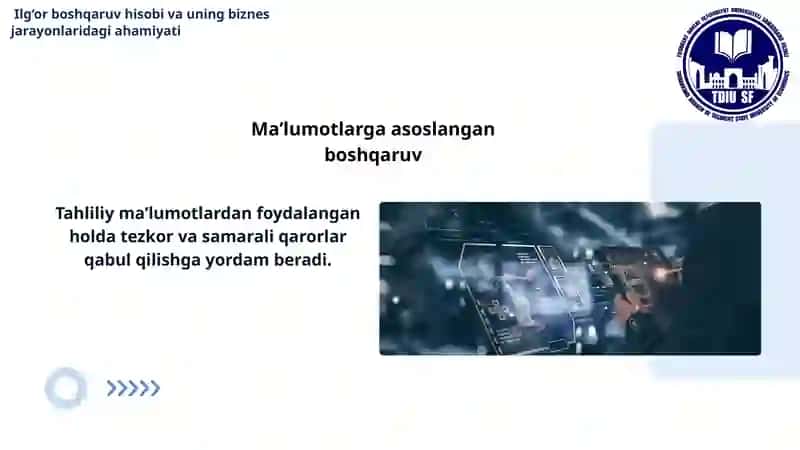 Biznes Jaravonlarini Tashkil Etishda Ila'or Boshqaruv Hisobining O'rni 4
