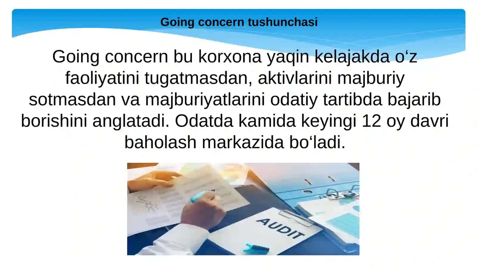 ISA 570 tashkilotning qarzdorlik darajasi (going concern) 4