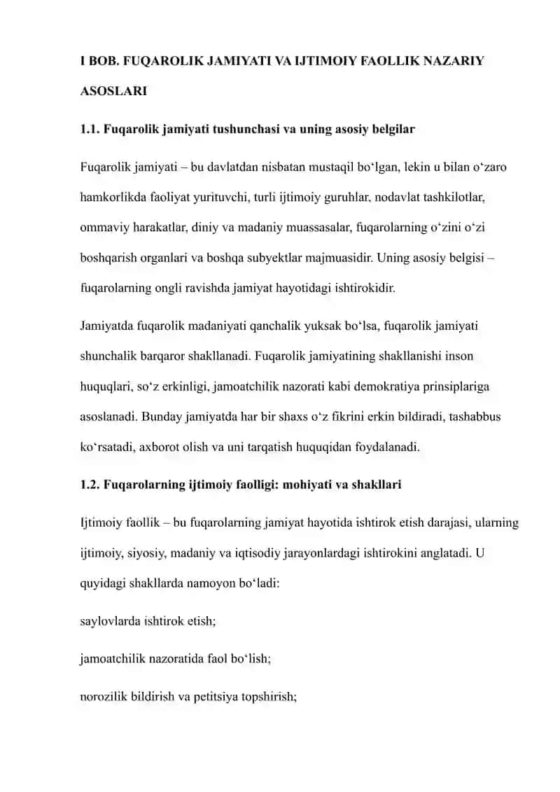 FUQAROLIK JAMIYATI VA IJTIMOIY FAOLLIK NAZARIYASI ASOSLARI. 4