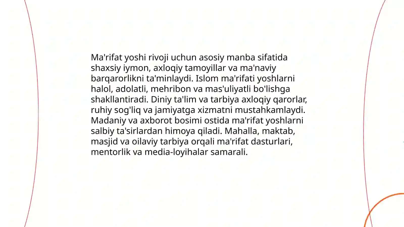 Islom qadriyatlari va ma'rifatining hozirgi davrdagi ahamiyati 4