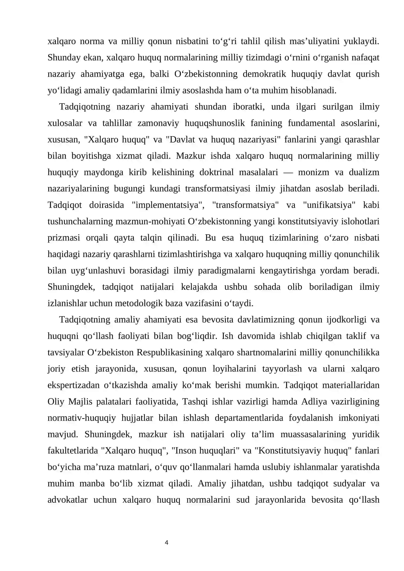 Xalqaro huquq normalarining milliy huquq tizimiga ta’siri 4