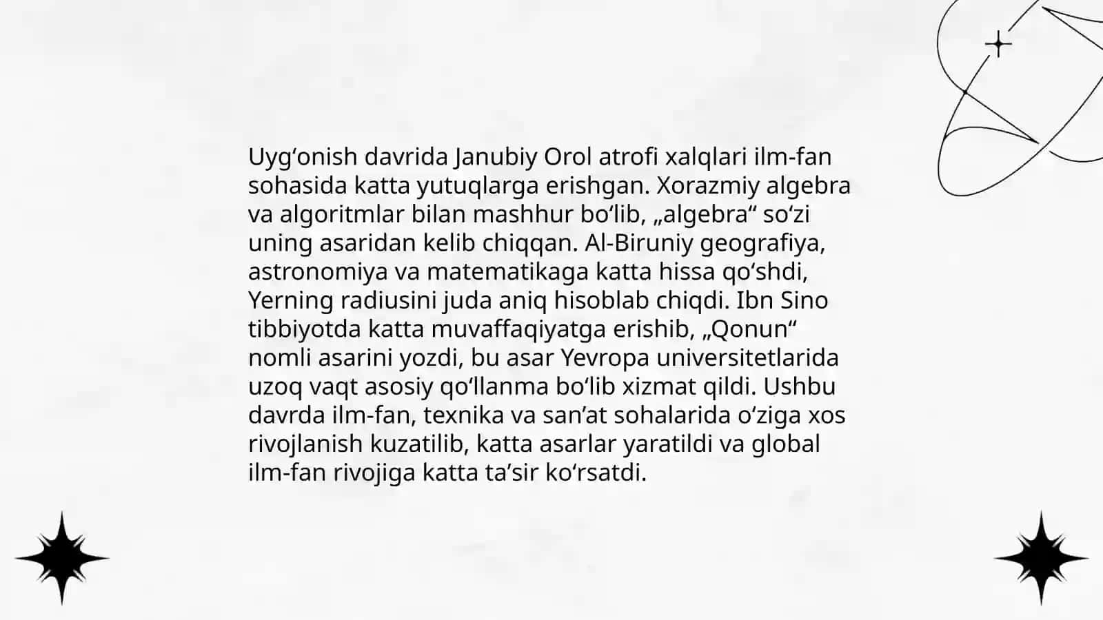 Janubiy Orol atrofi xalqlari uygʻonish davri tarixi 4