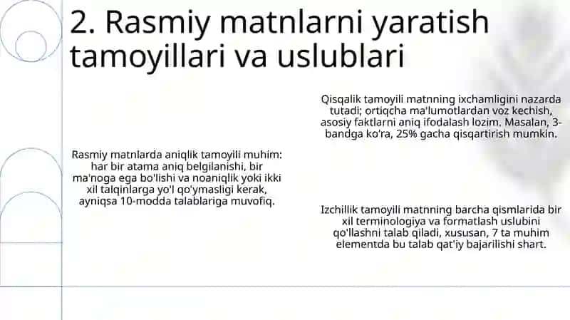 Rasmiy hujjatlarni yaratish asoslari 4
