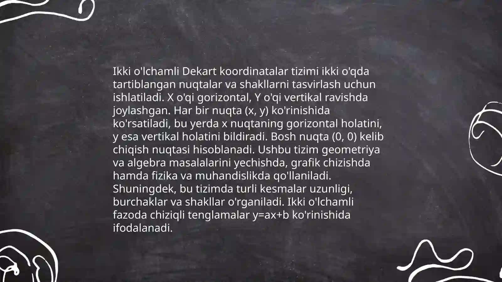 Dekart koordinatalar tizimi 4