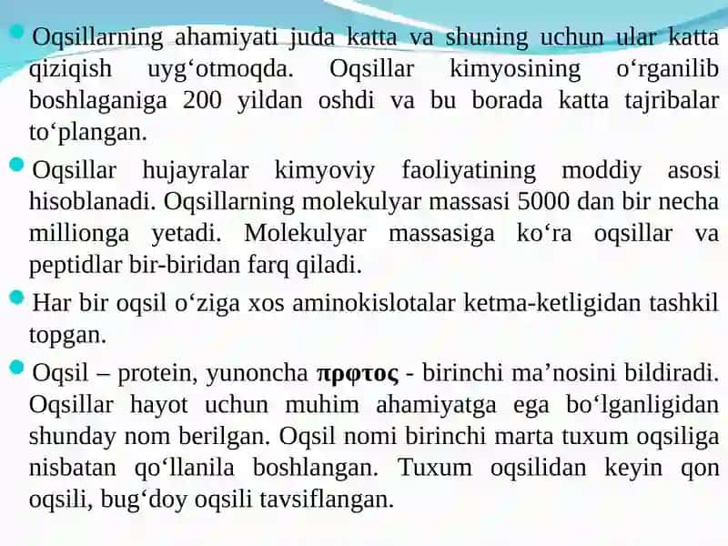 Oqsillar va peptidlar 4