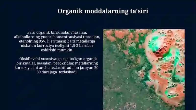 Nolelektrolitlarda kimyoviy korroziya 4