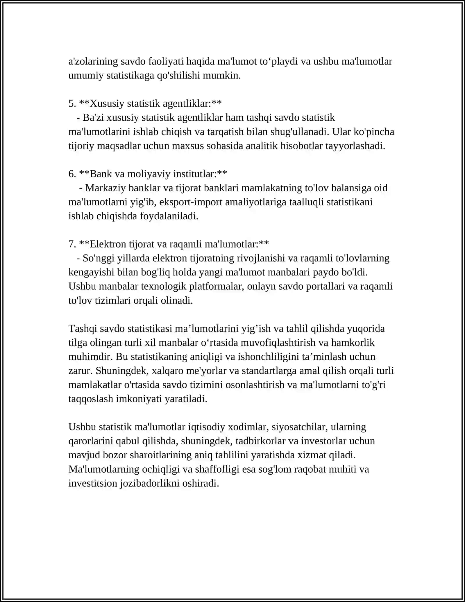 Tashqi IQTISODIYOT FAOLIYAT STATISTIKASI 4