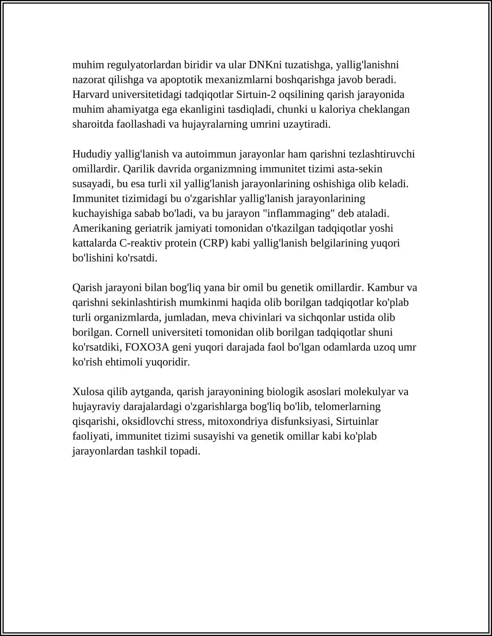 QARISH. QARISH SABABLARINING ILMIY ASOSLARI 4