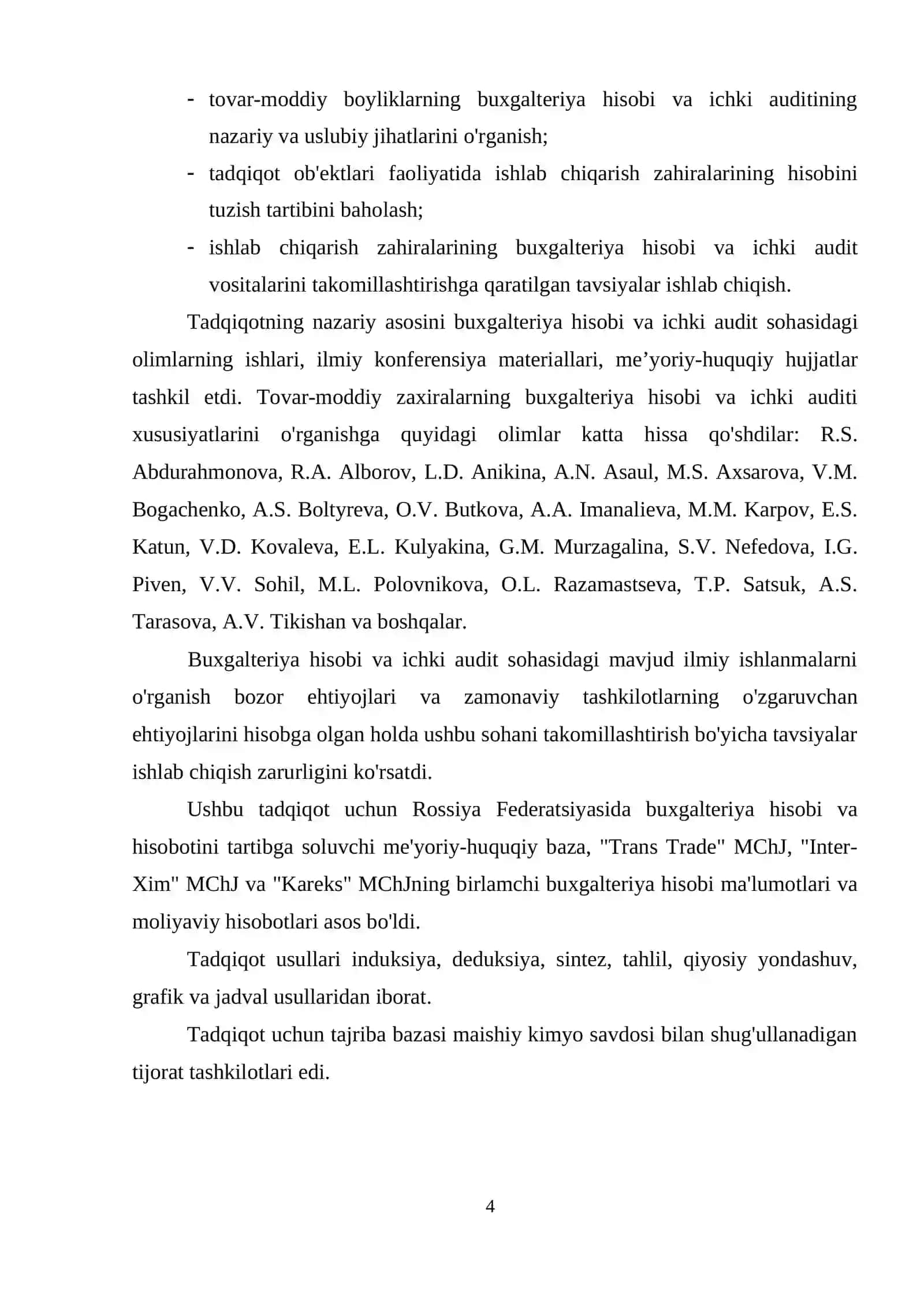 Materialning buxgalteriya hisobi va ichki auditini takomillashtirish ishlab chiqarish zaxiralari 4