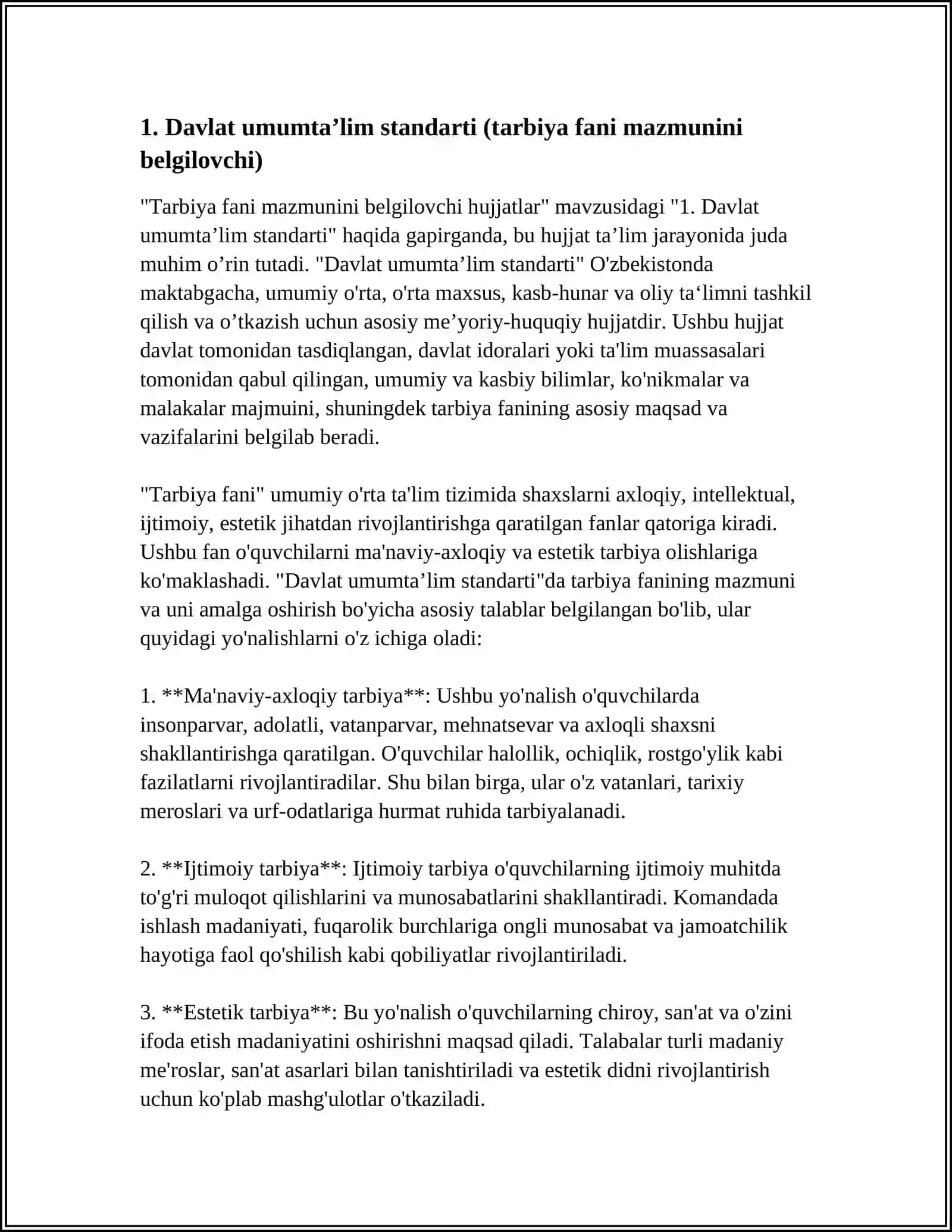 Tarbiya Fani Mazmunini Belgilovchi Hujjatlar 4