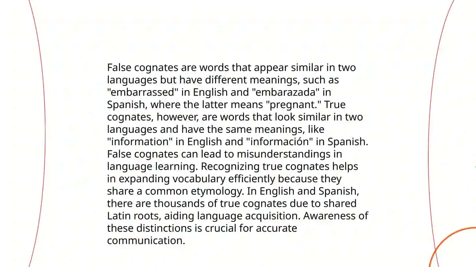 Differentiate between cognate words in English 4