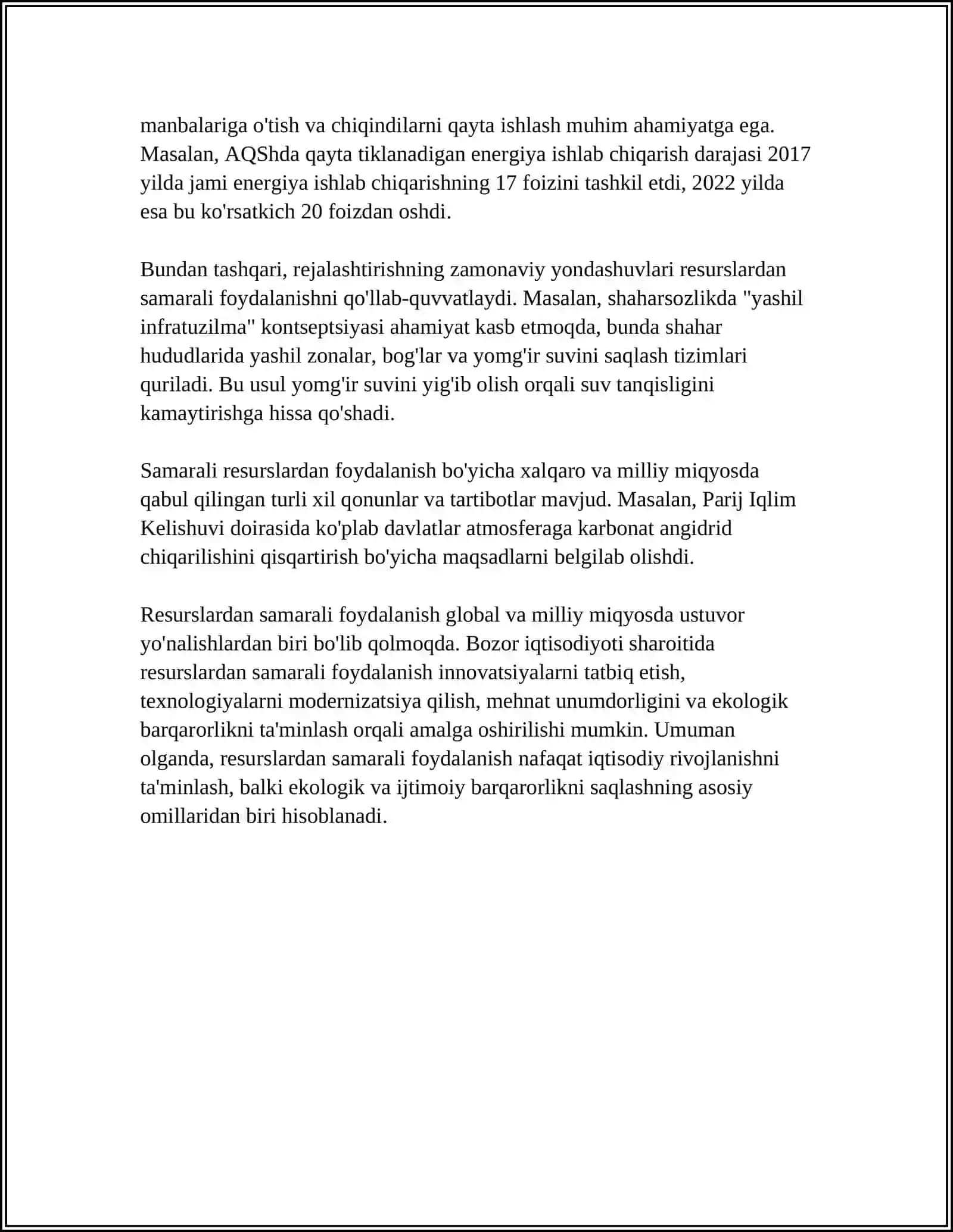RESURSLARDAN SAMARALI FOYDALANISHNING IQTISODIY TAMOYILLARI 4