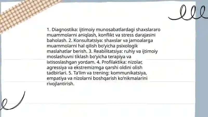 Ijtimoiy munosabatlar sohasida psixolog faoliyati xususiyatlari 4