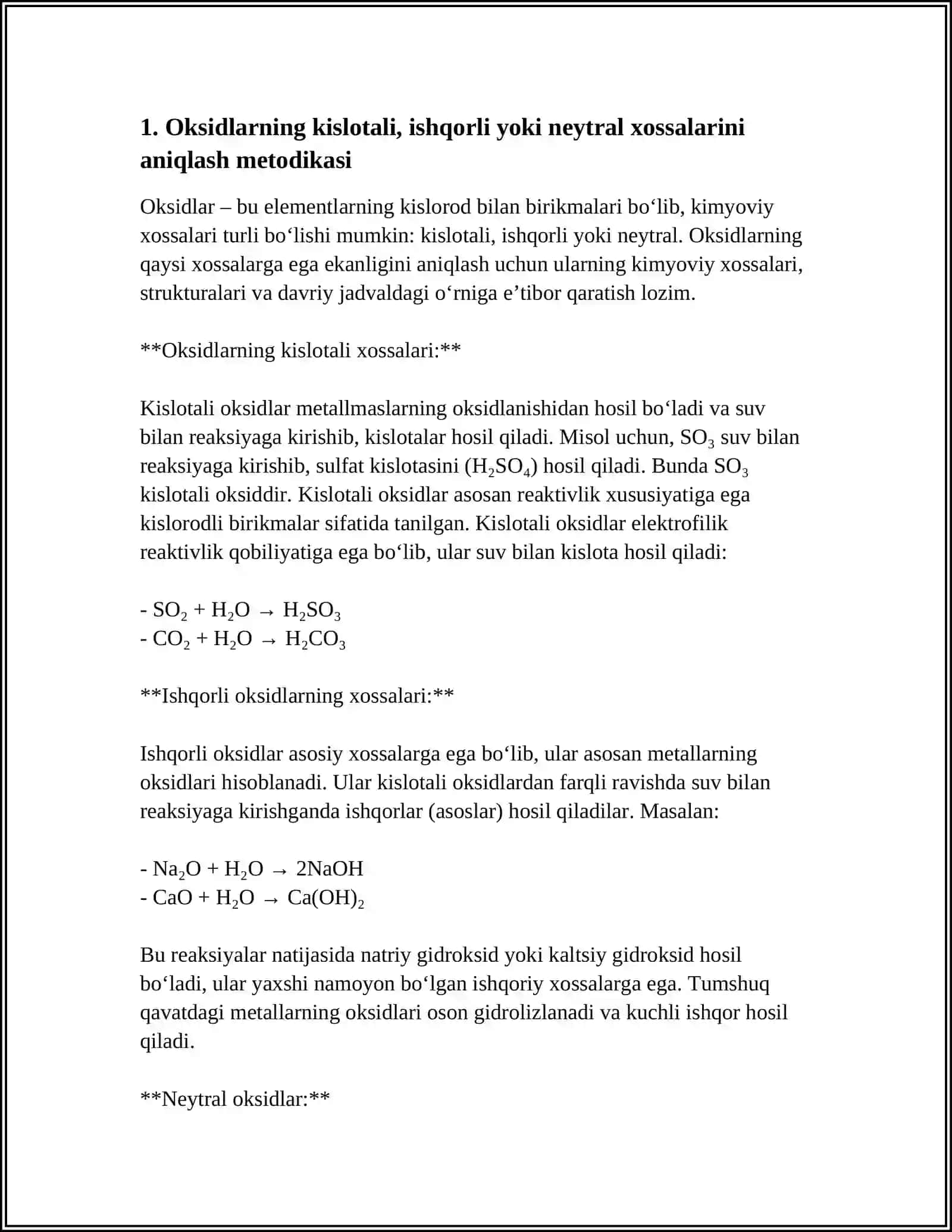 TAJRIBALAR O‘TKAZISH METODIKASI 4