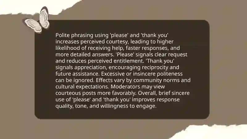 Politeness in question-and-answer forums 4