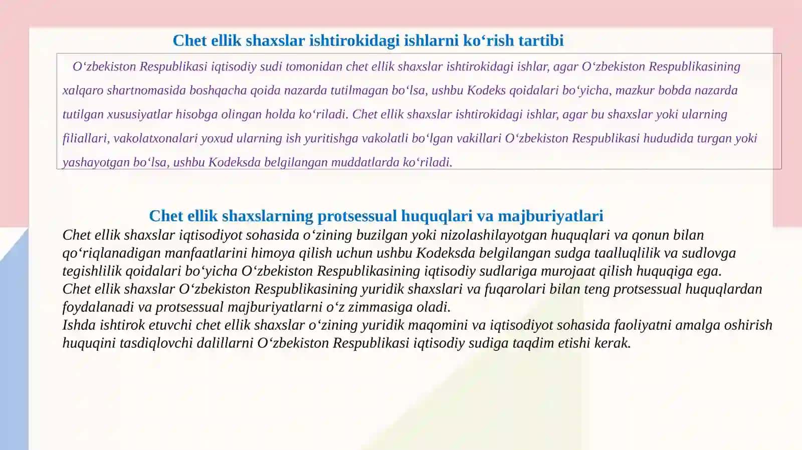 Chet Ellik Shaxslar Ishidagi Ishlar 4