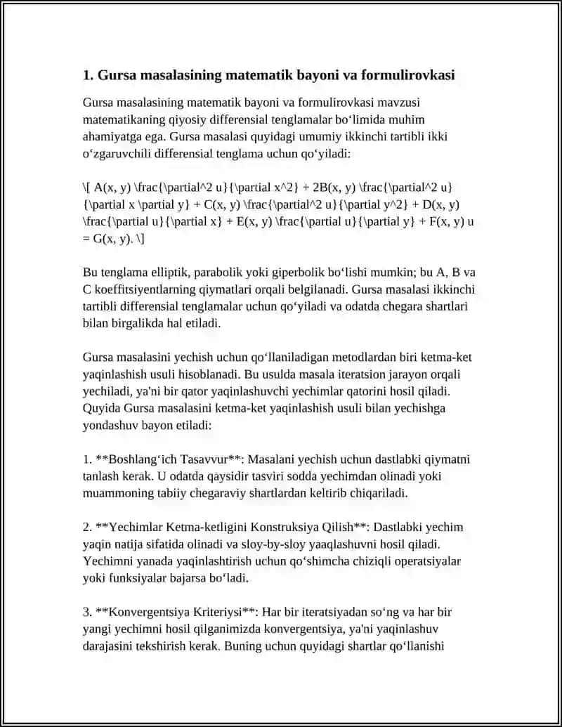 CHEKLI ELEMENTLAR USULLARI. REFERAT 4