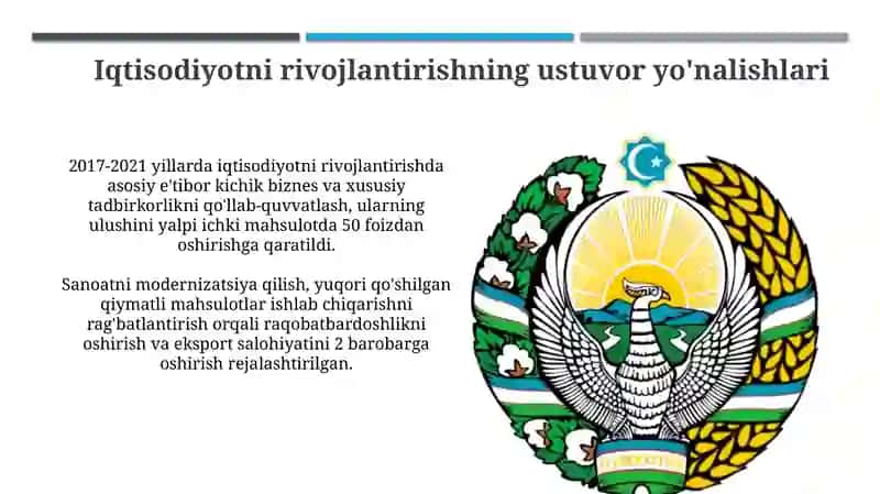2017-2021-yillarda O'zbekiston rivojlantirishning beshta ustuvor yo `nalishlari 4