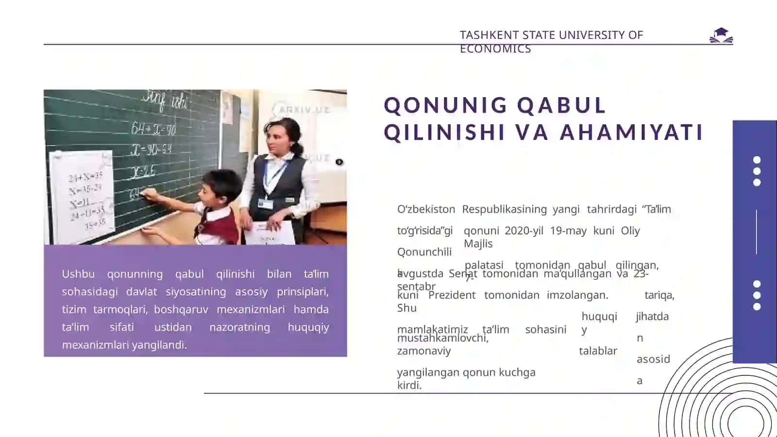 Ta'lim to'g'risidagi yangi tahrirdagi qonunning mazmun mohiyati haqida 4