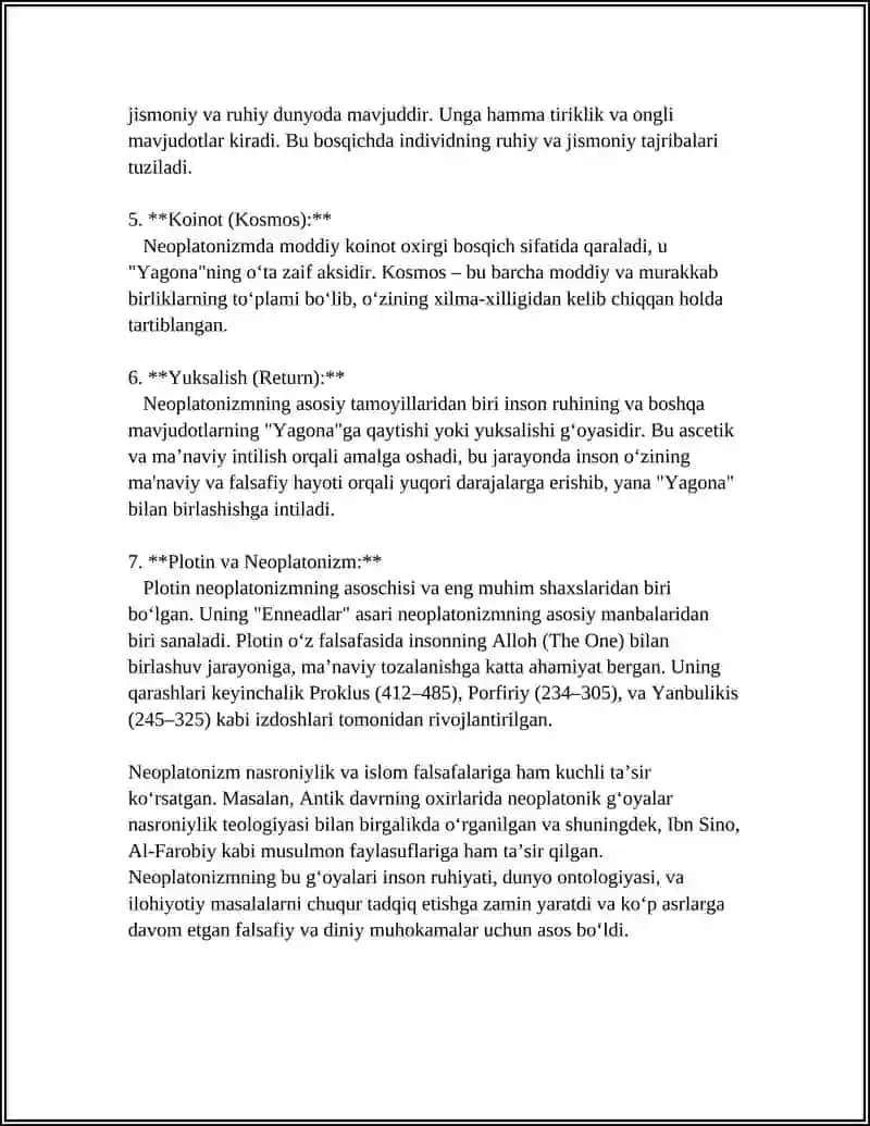 Neoplatonizm Falsafiy Yonalishi 4