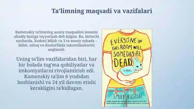 Y. AKamenskiyning pedagogik nazariyasi 4