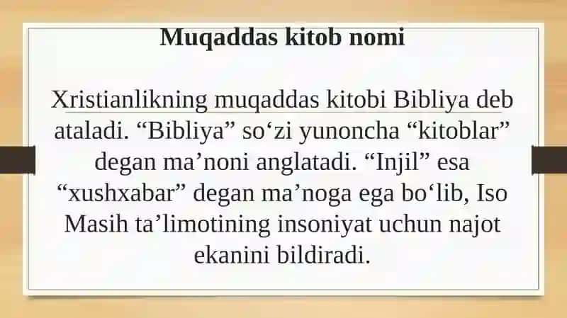 Xristianlik dini muqaddas kitobi 4