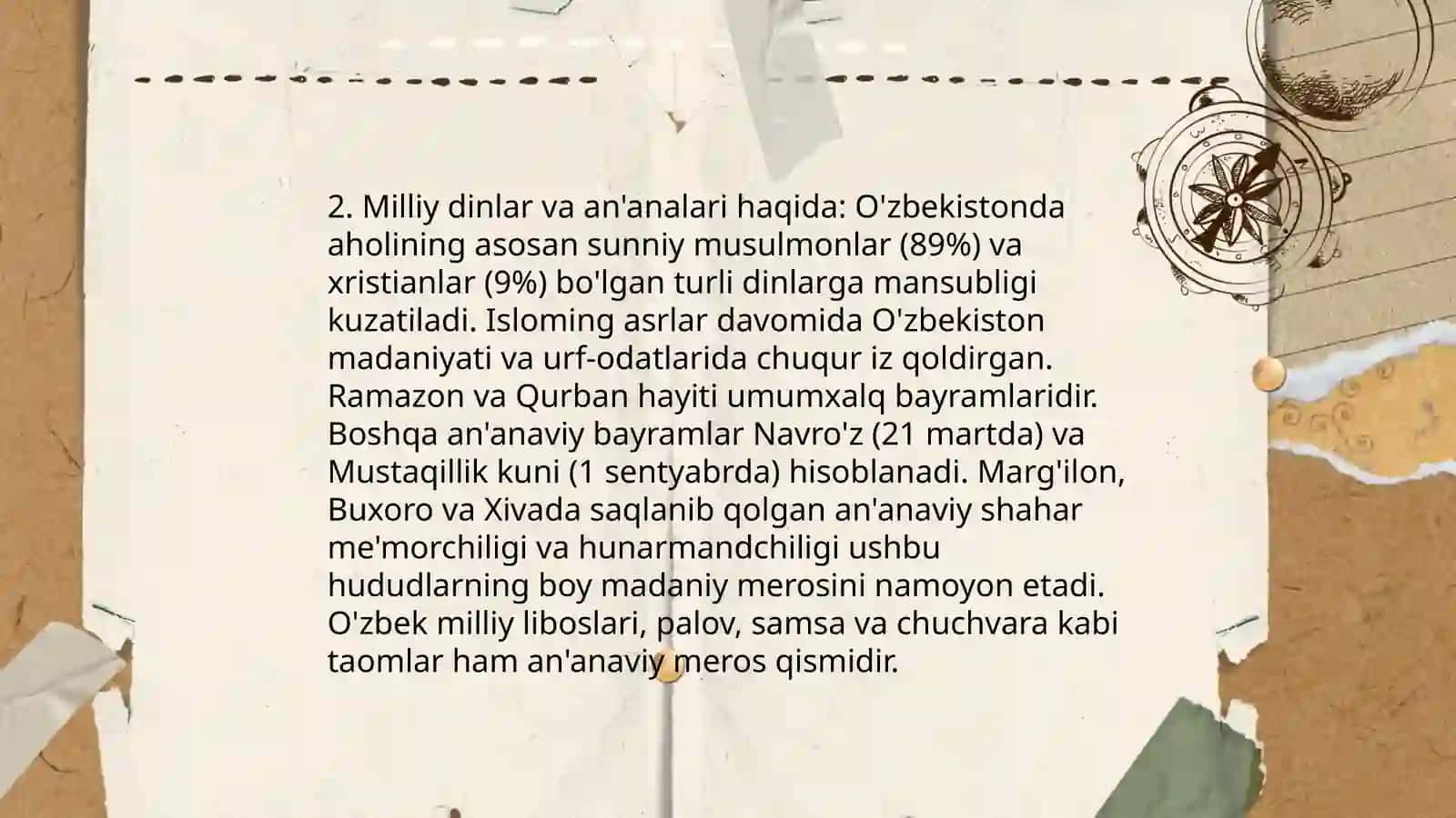 Milliy dinlar 4
