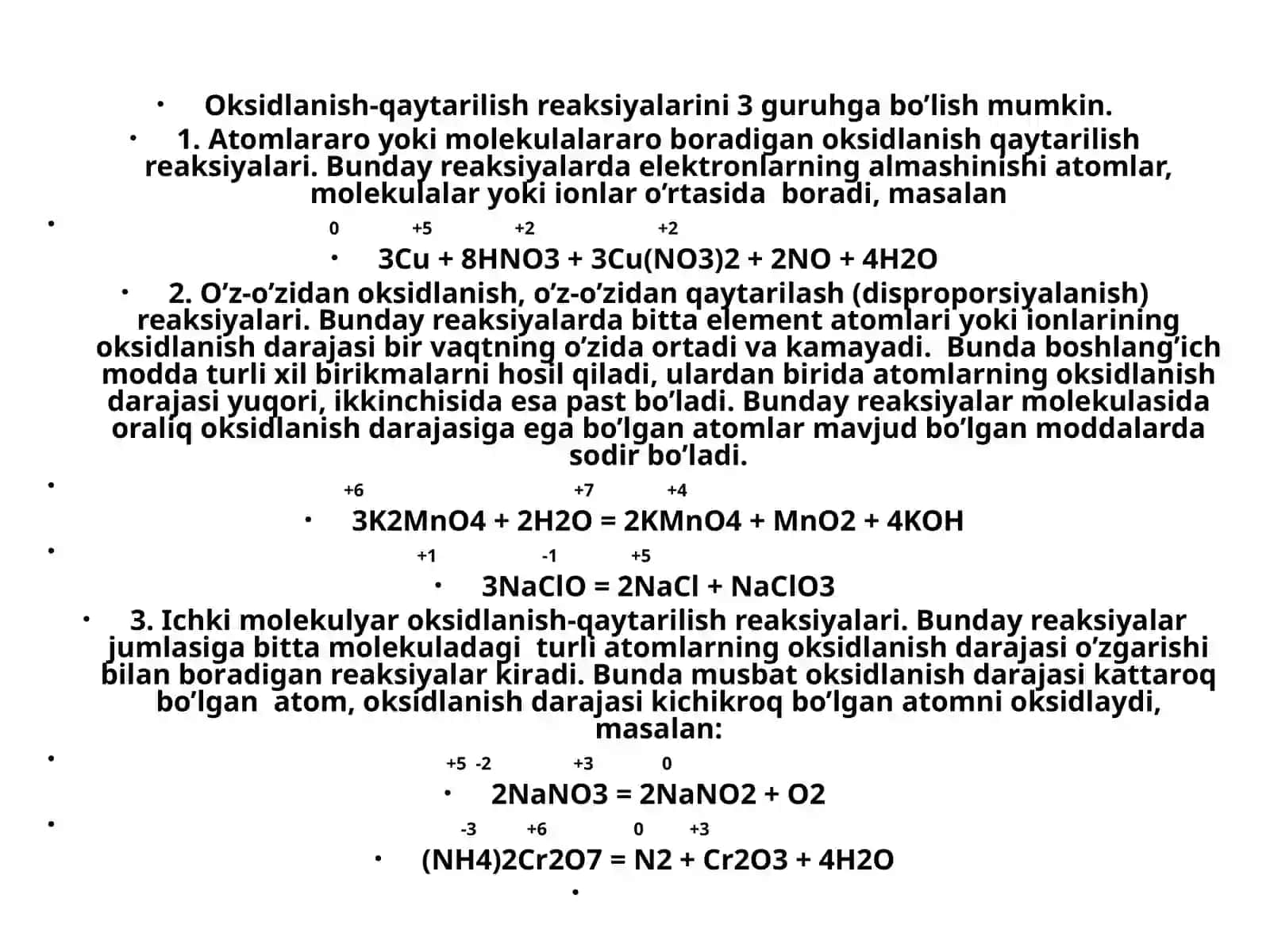 Оksidlаnish-qaytarilish reаksiyaлаri 4