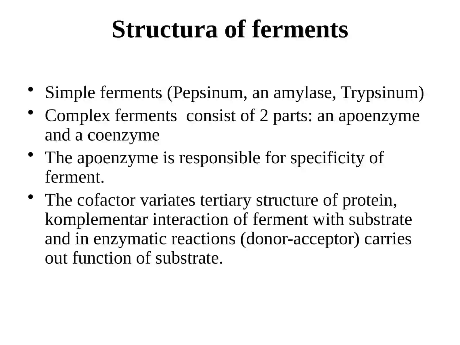 Fermentlar tuzilishi, xususiyati va ta’sir etish mexanizmi 4