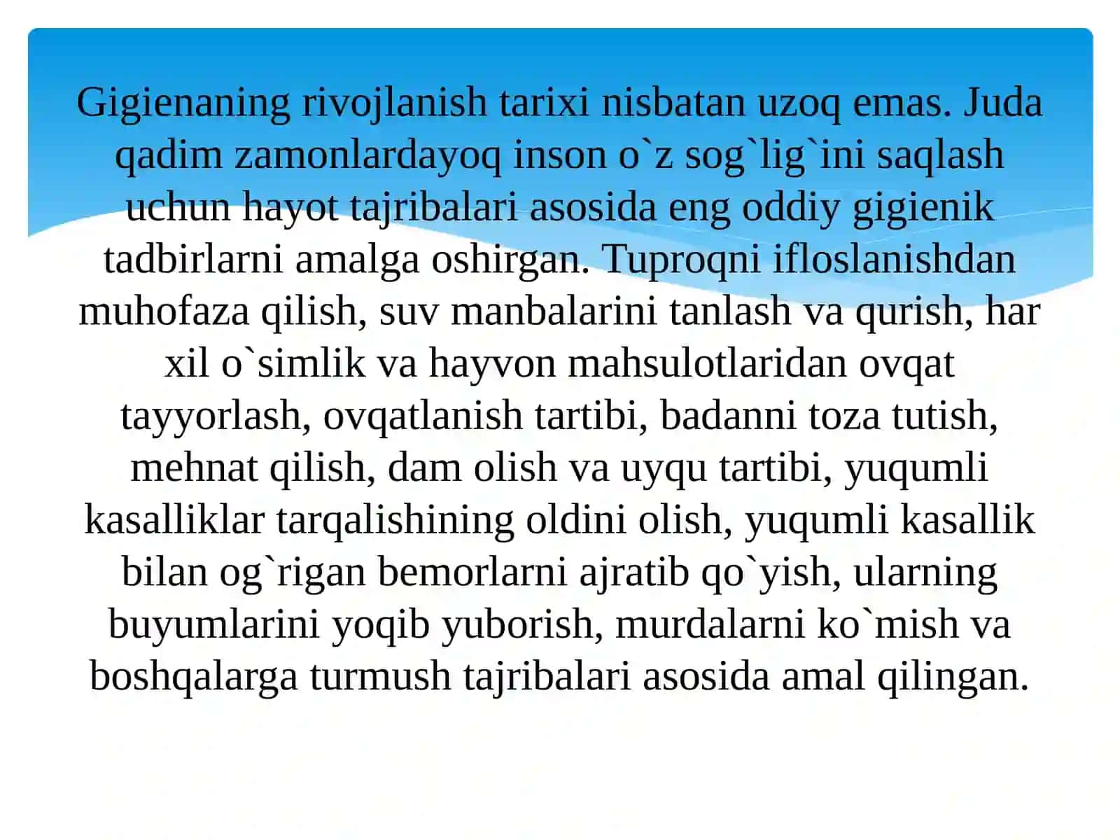 Gigiеnaning rivojlanishi tarixi 4